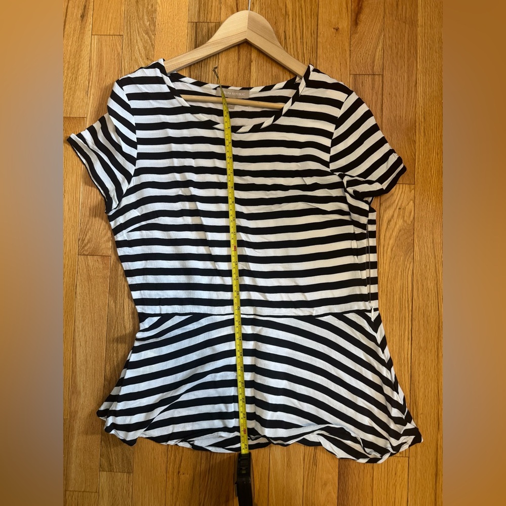 BR Black & White Striped blouse